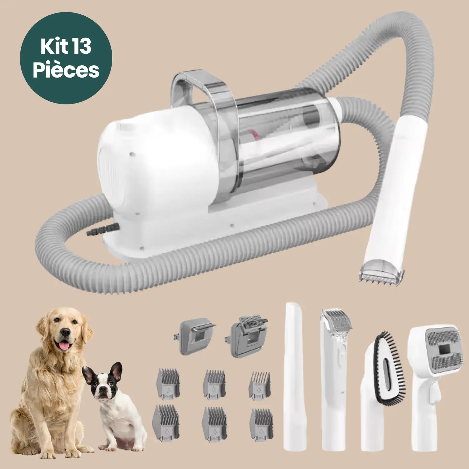 Kit de Toilettage Avec Aspirateur