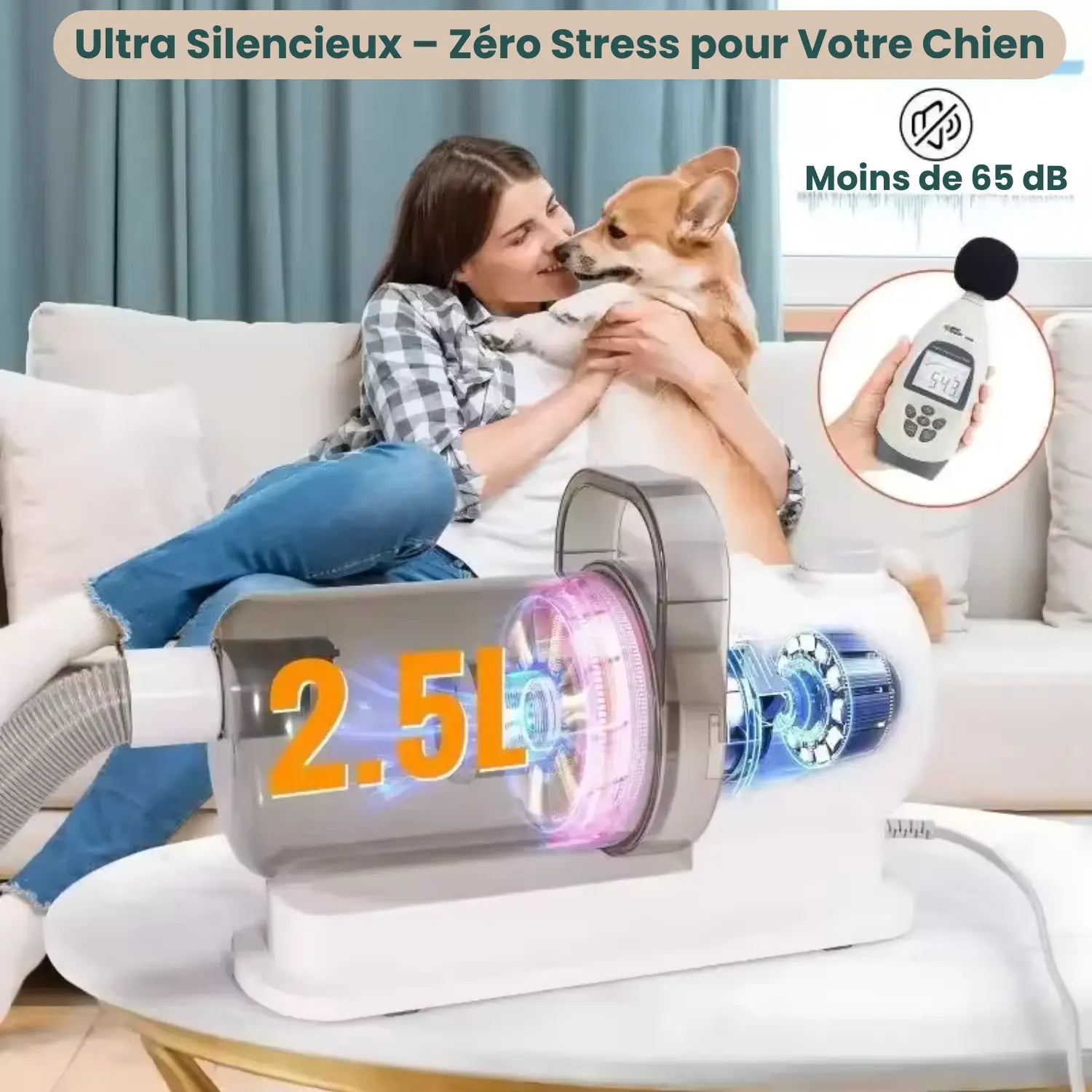 Kit de Toilettage Avec Aspirateur